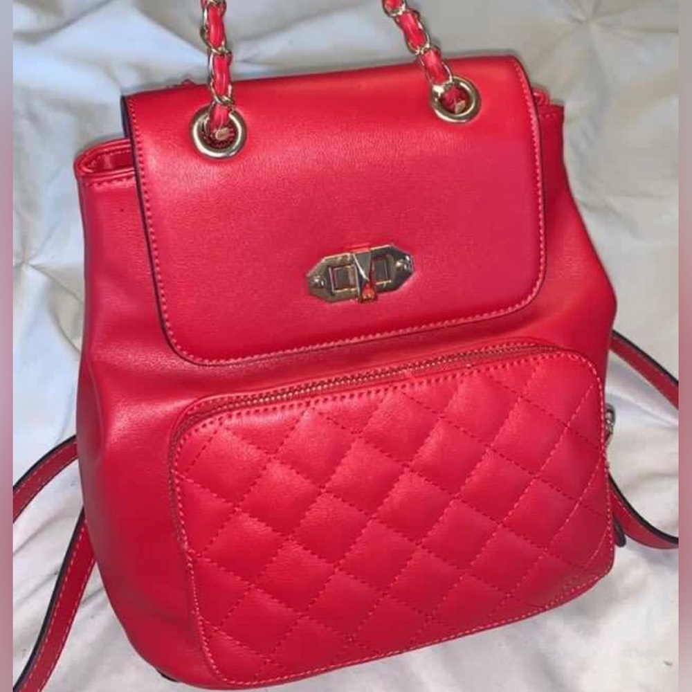 Vegan leather backpack